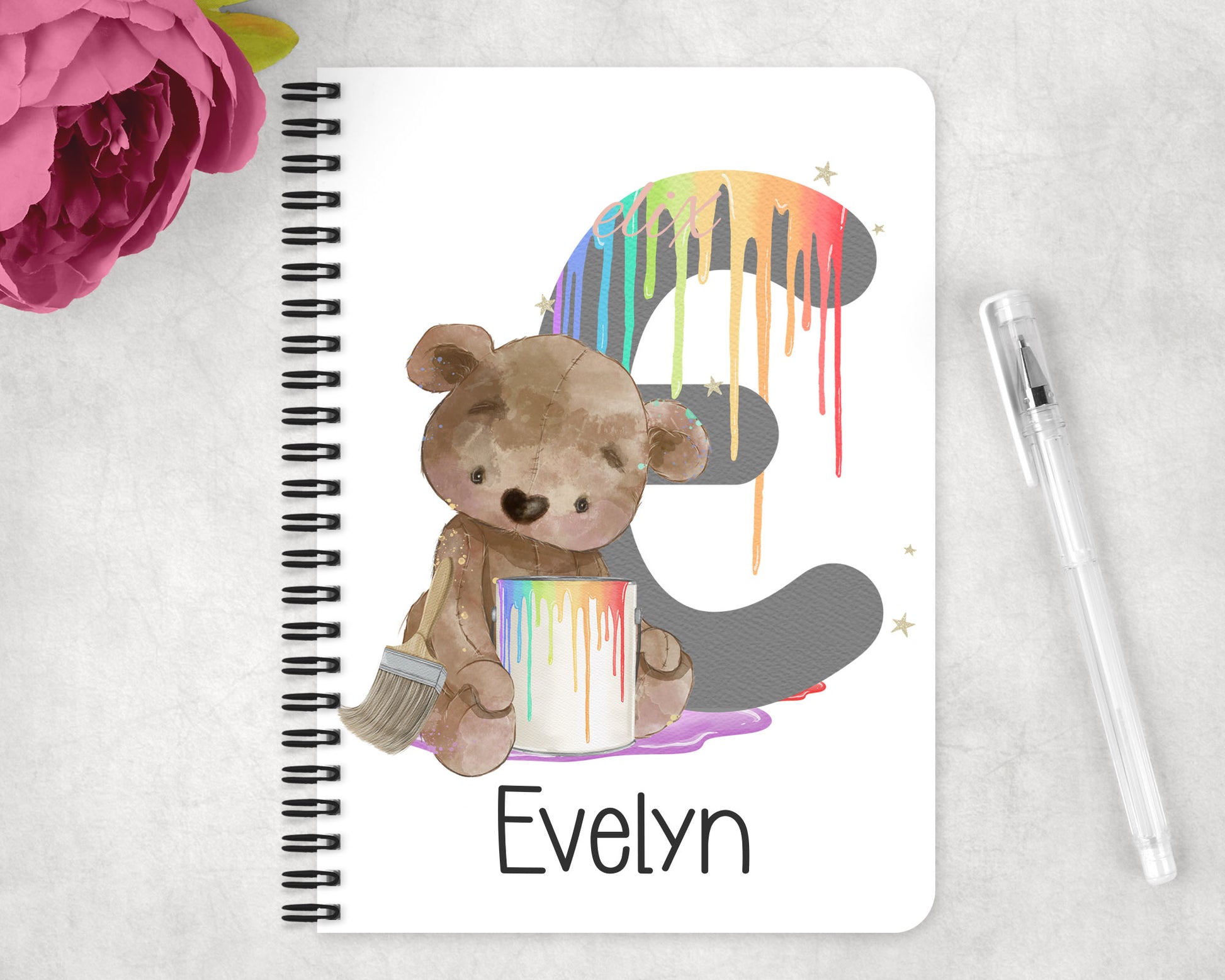 Creative Bear Personalised A5 plastic notebook image 0