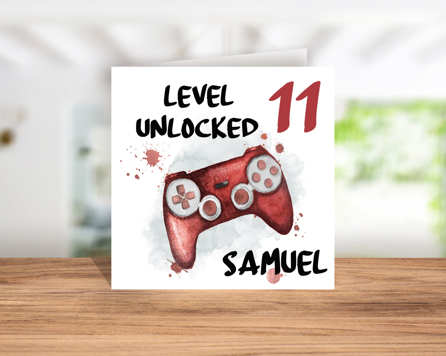 Level unlocked gamer personalised birthday card image 2