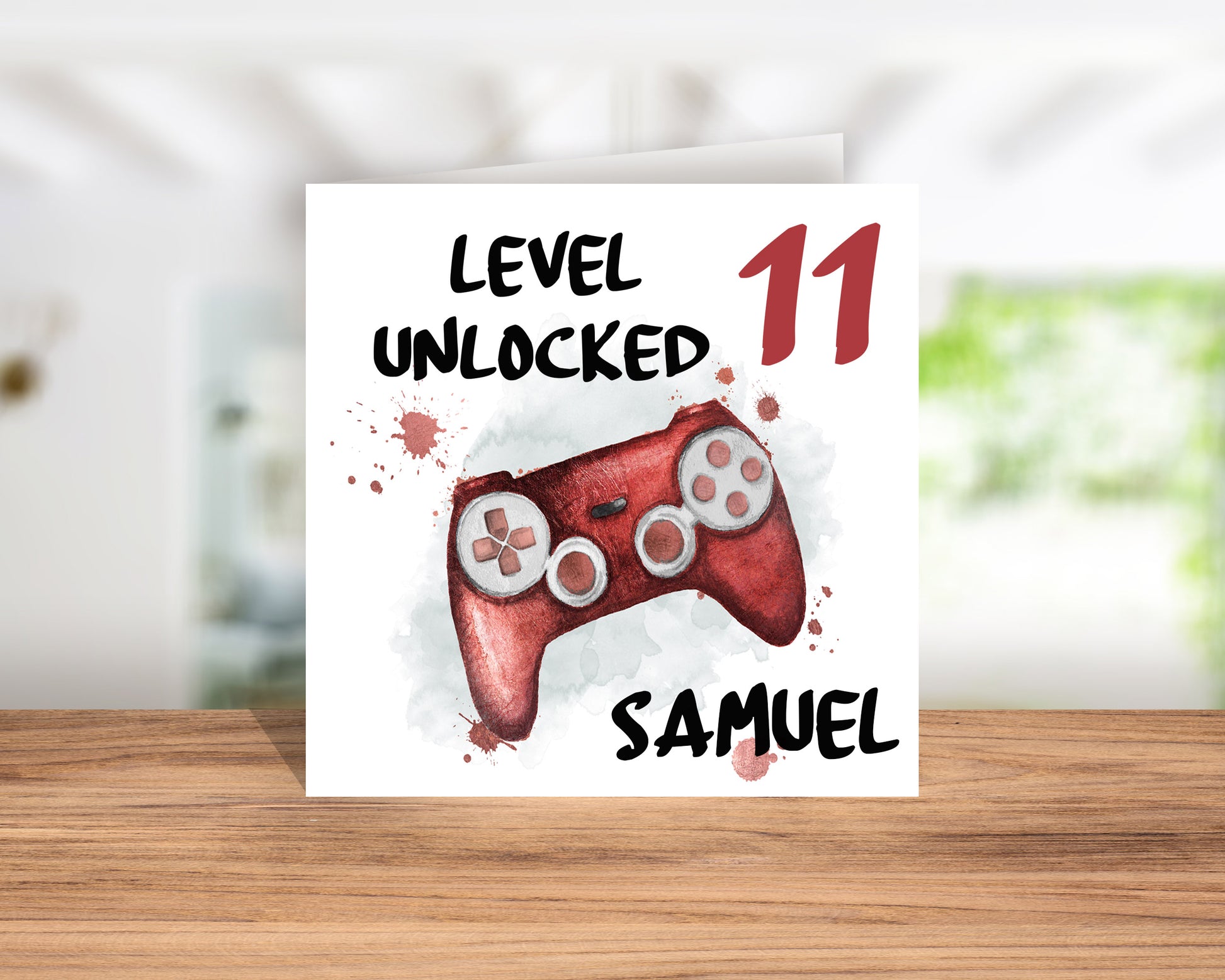 Level unlocked gamer personalised birthday card image 2