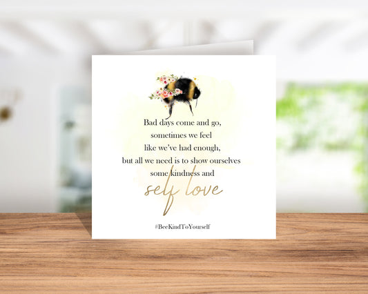 Bee self love greeting card image 0