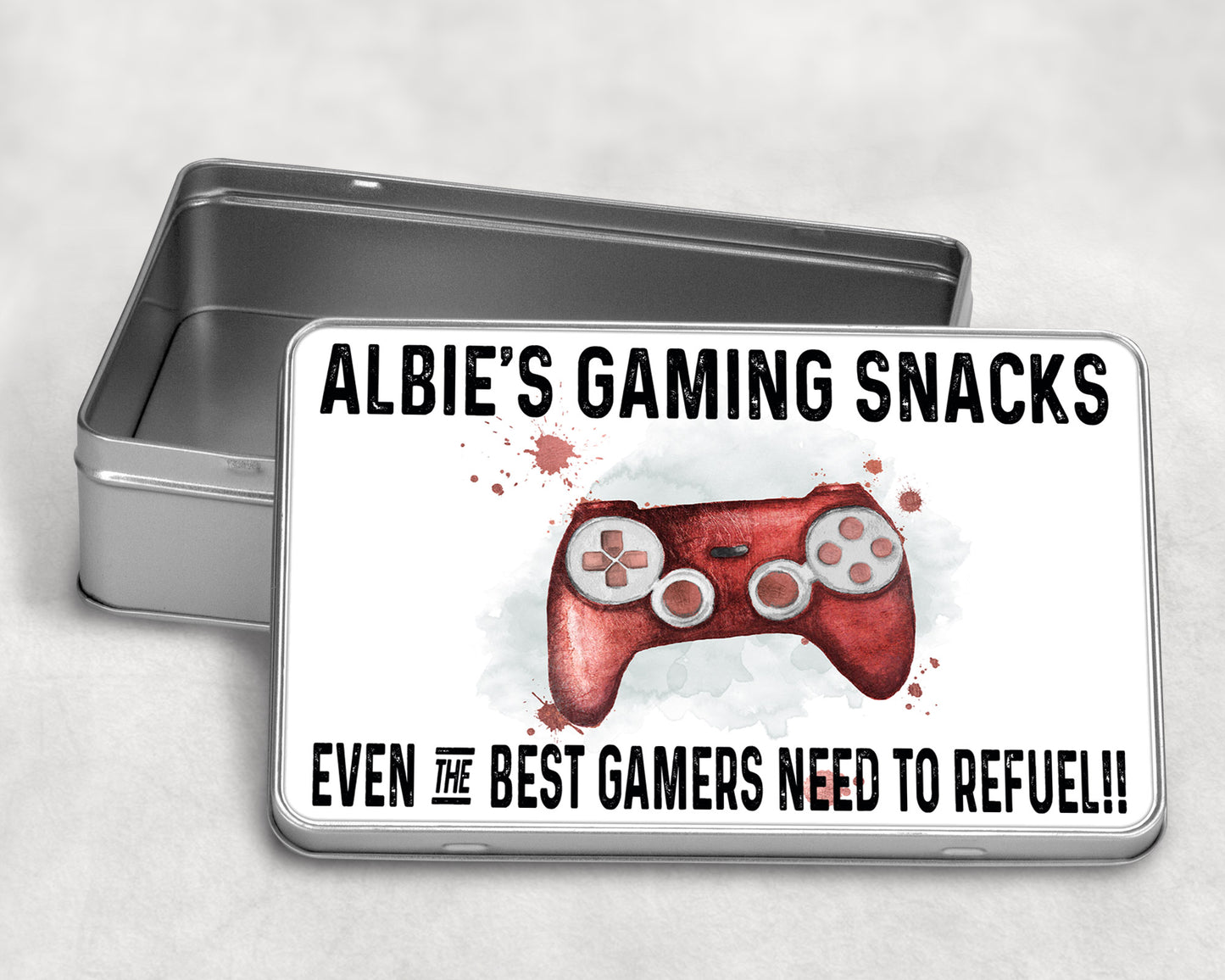 Personalised Gamer Snacks Tin image 1