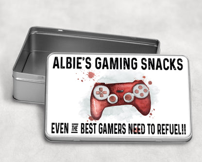 Personalised Gamer Snacks Tin image 1
