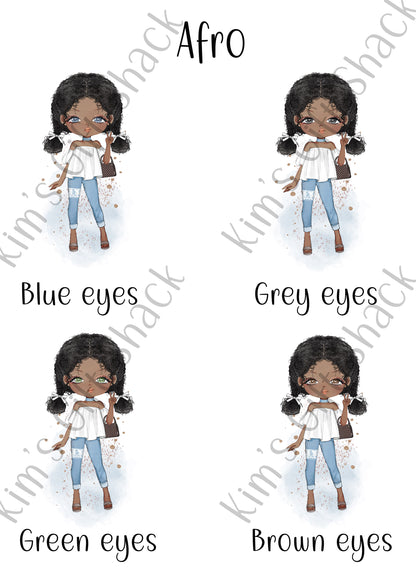 Personalised build your own character notebook image 1