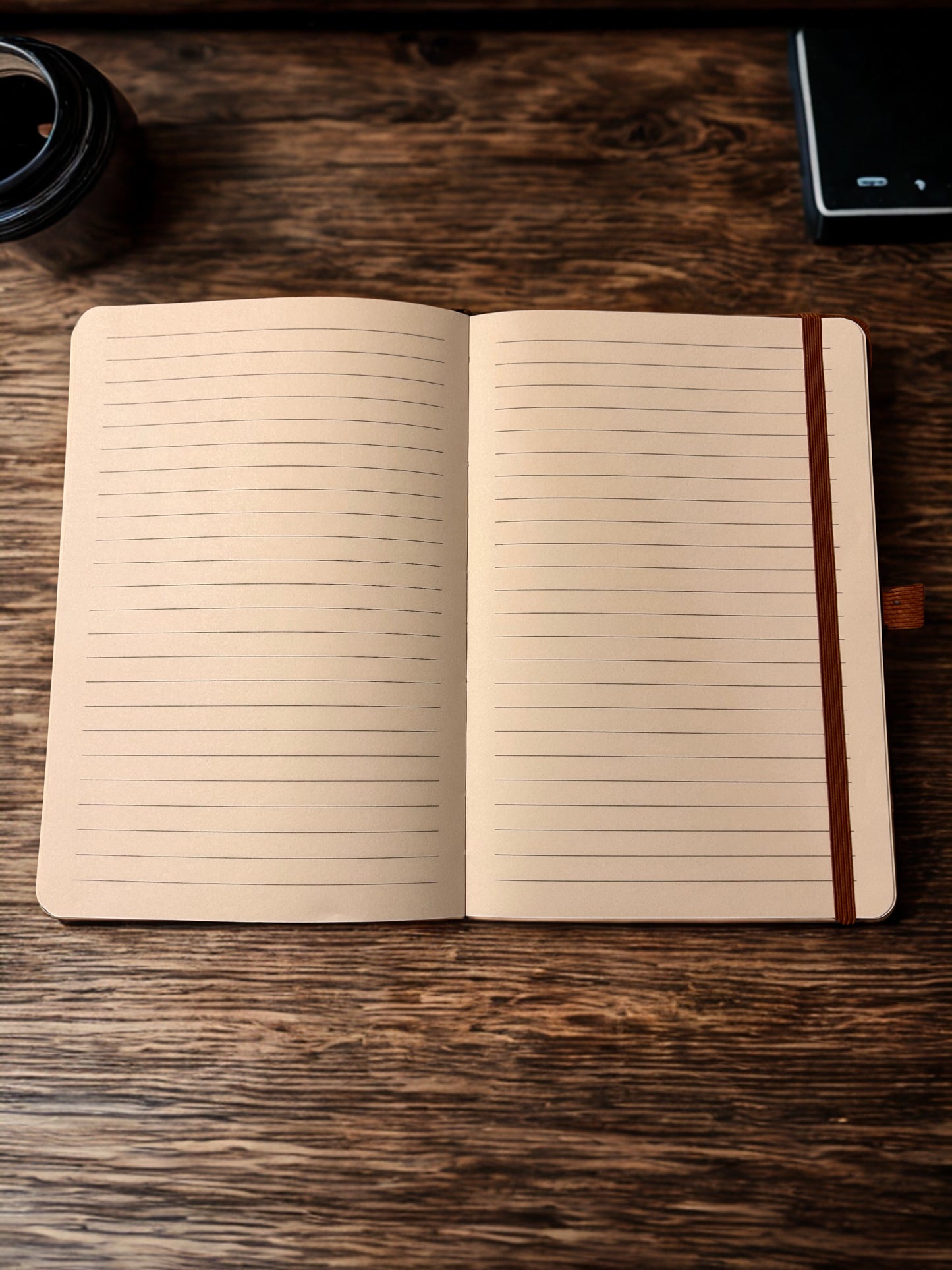 Honey bee A5 brown faux leather notebook