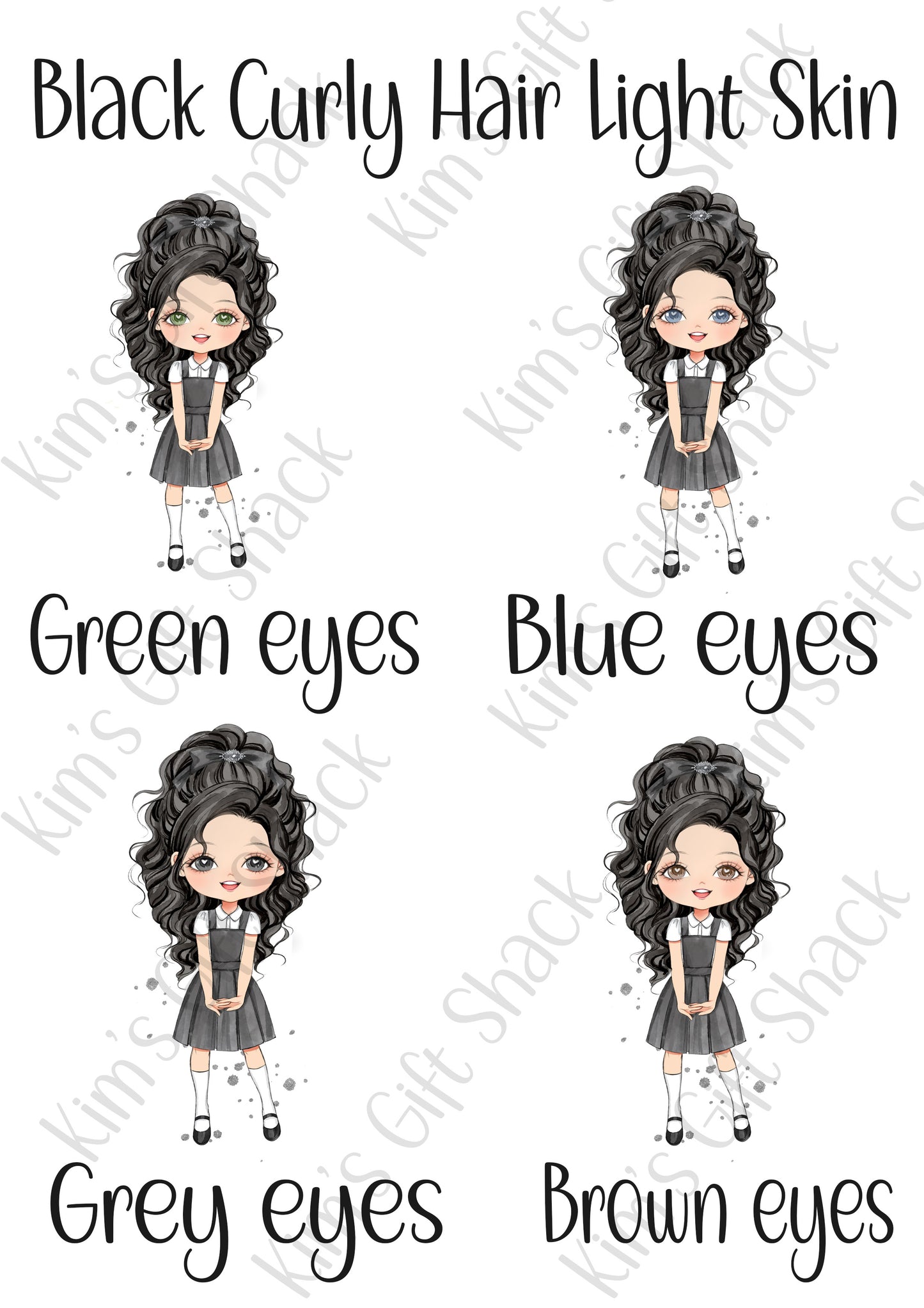 School Girl (choose your own character) Personalised A5 notebook.