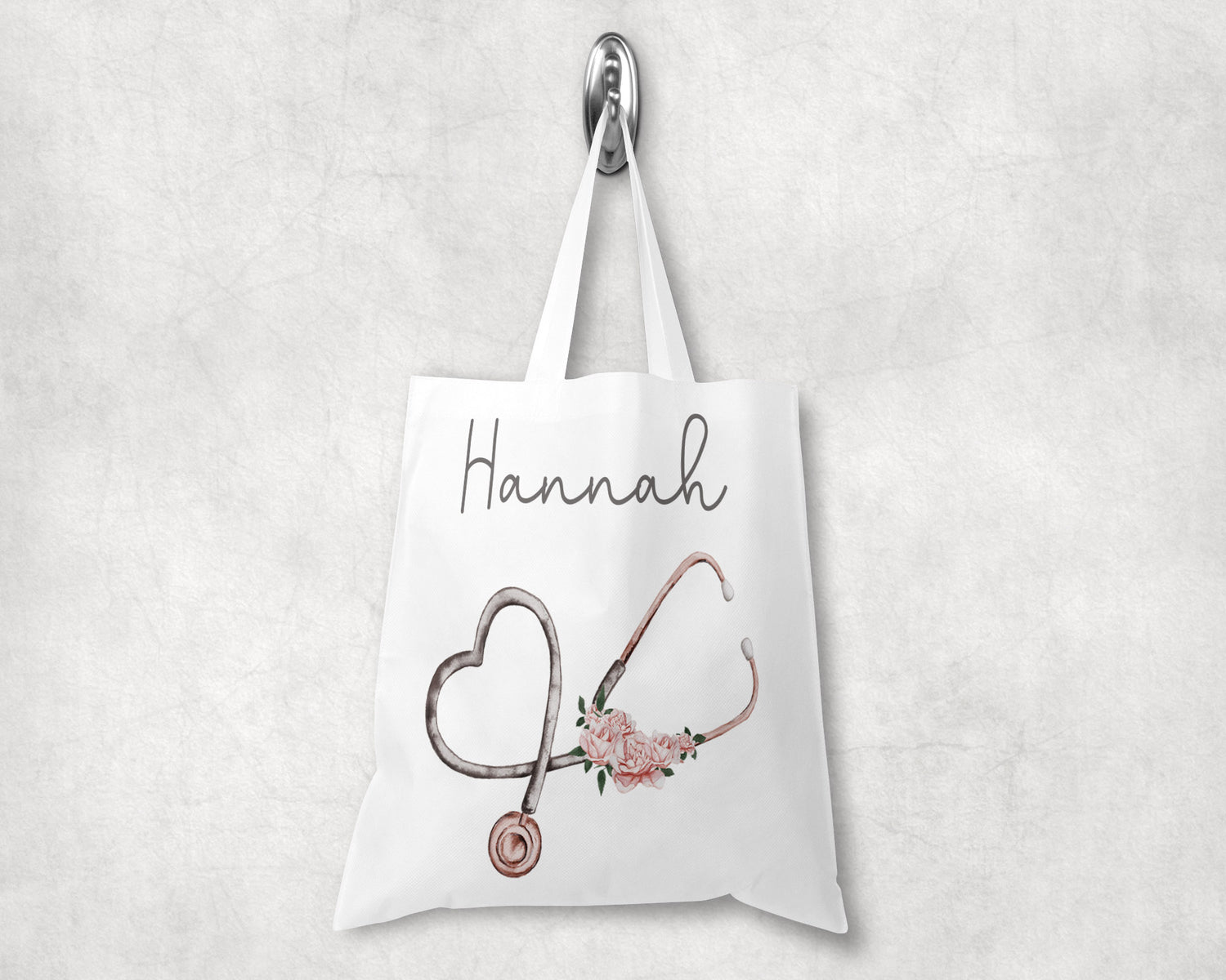 Personalised Nurse Stethoscope tote bag image 0