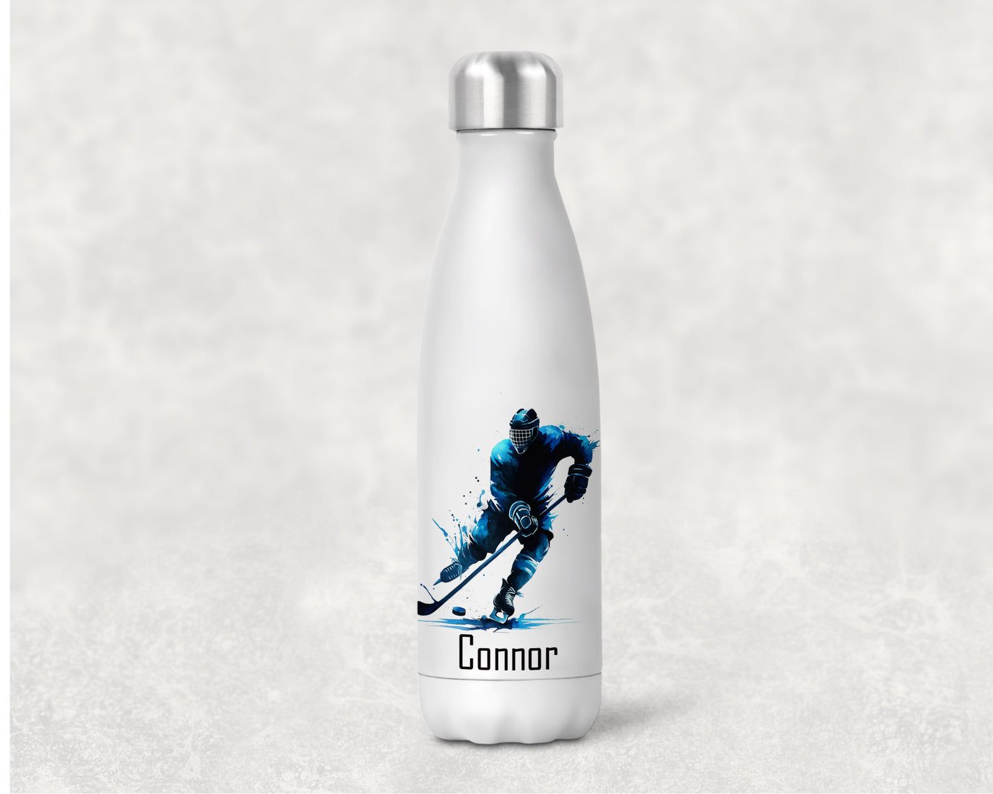 Ice Hockey Personalised Bowling Insulated Water Bottle image 3