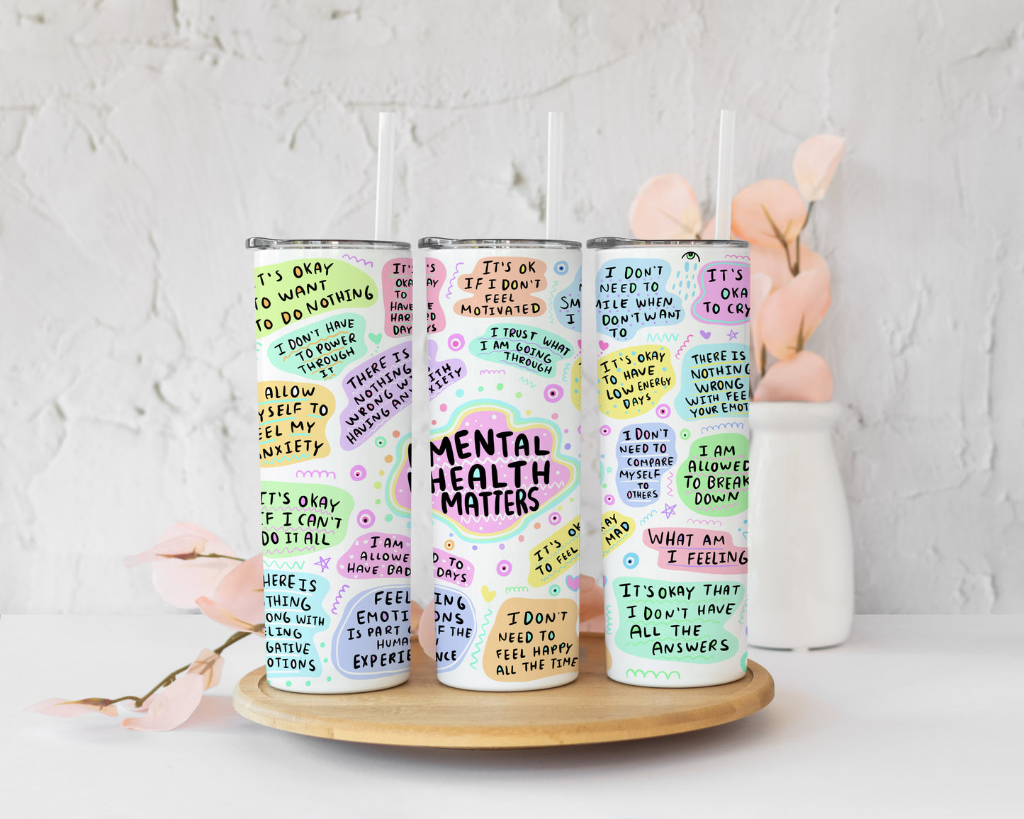 Mental Health Matters Skinny Tumbler image 0
