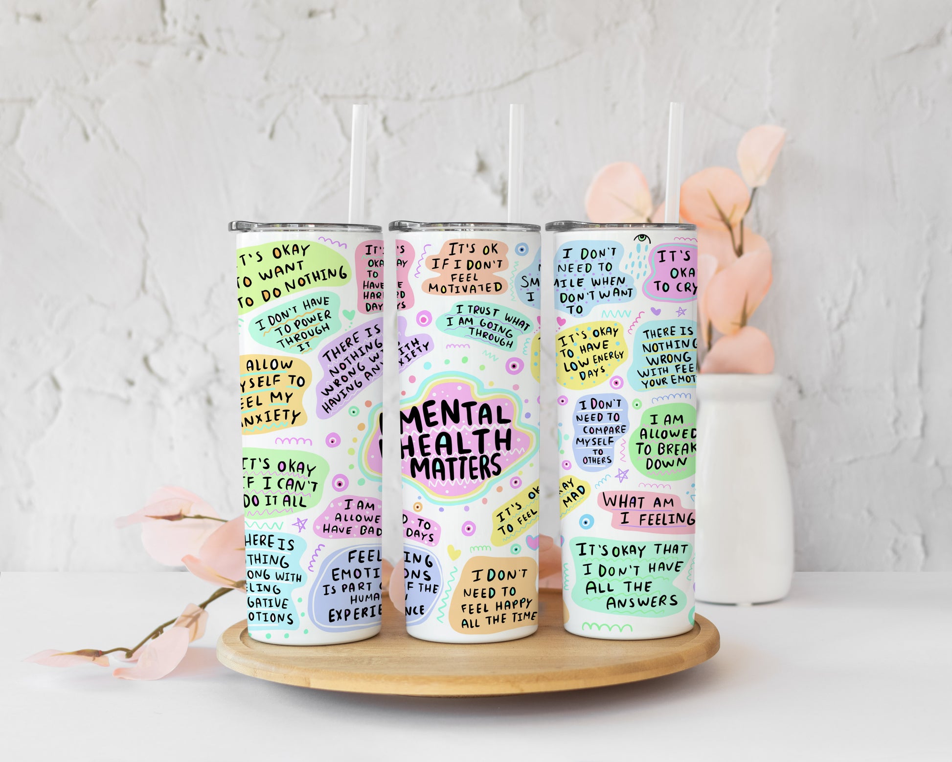Mental Health Matters Skinny Tumbler image 0