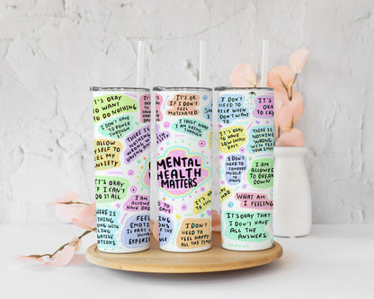 Mental Health Matters Skinny Tumbler image 0