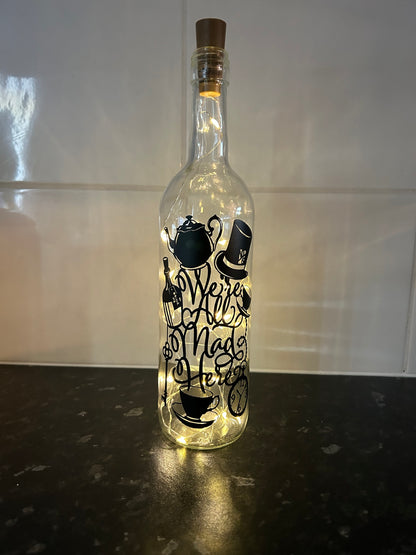 We're all mad here LED bottle image 1