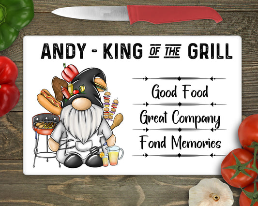 Personalised King of the Grill Chopping board Worktop Saver image 0