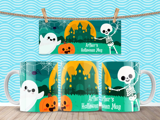 Cute Halloween Scene Mug Personalised image 0