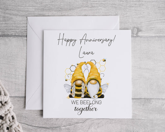 Personalised Anniversary We Beelong together card image 0