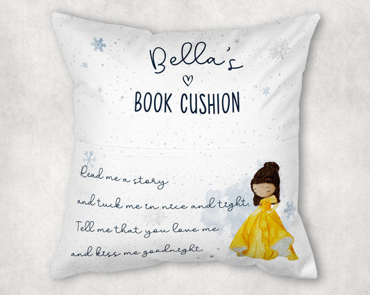 Belle Beauty Personalised Book Cushion image 0