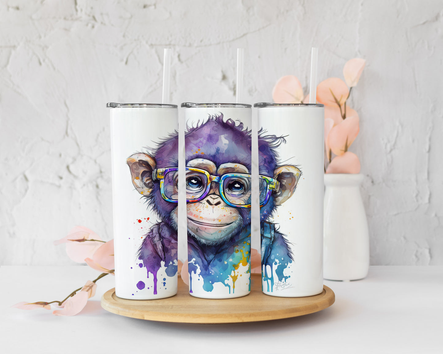 Chimp 20oz Skinny Tumbler image 0