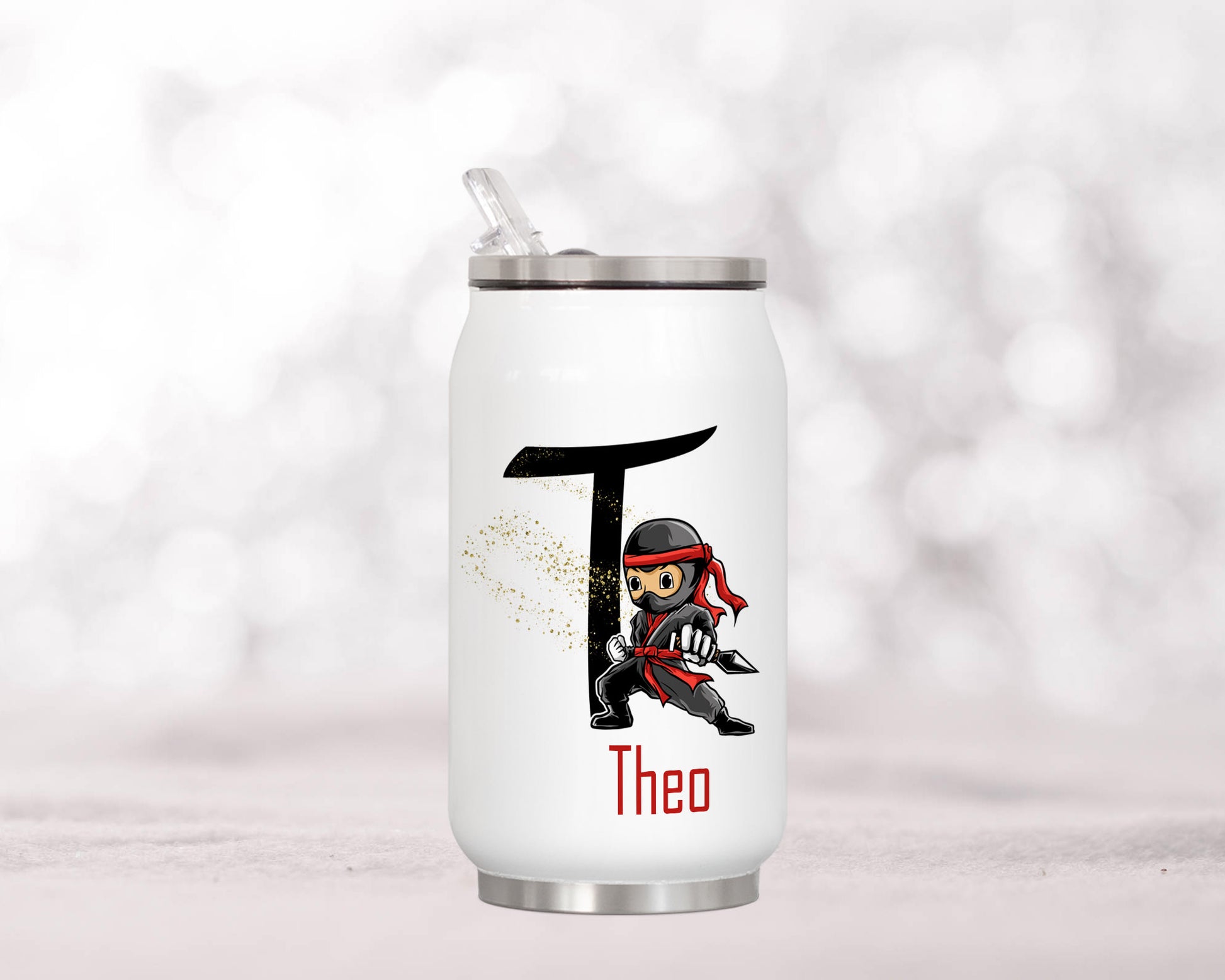 Ninja Drinking can personalised image 0