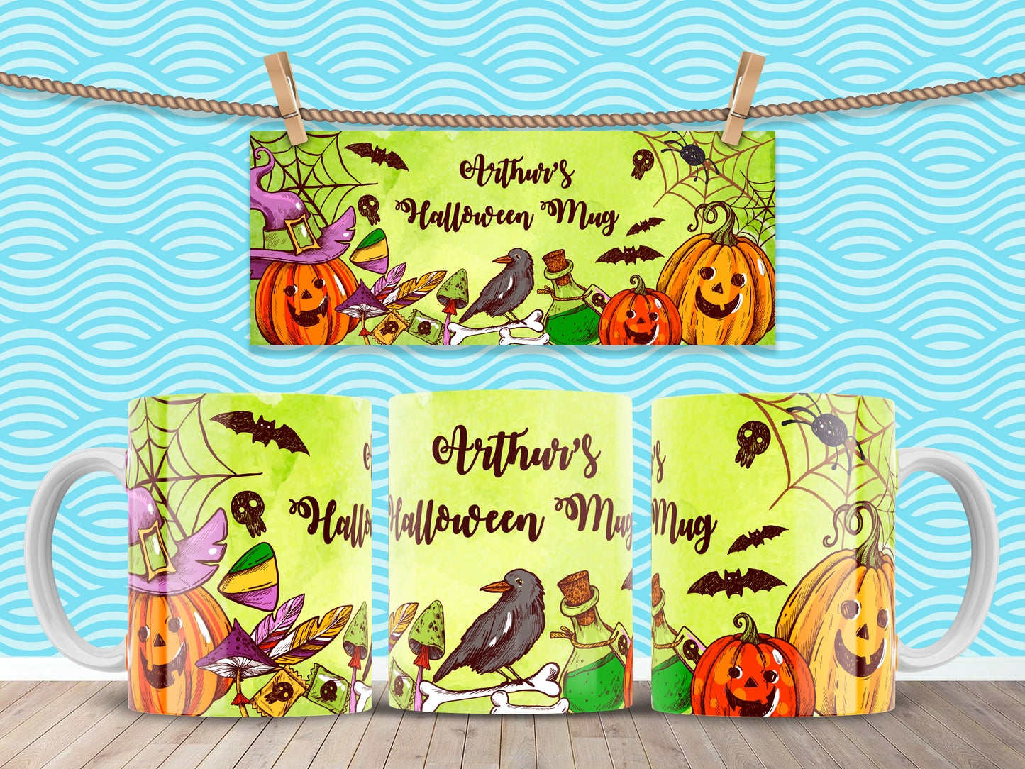 Personalised Halloween Pumpkin Mug image 0