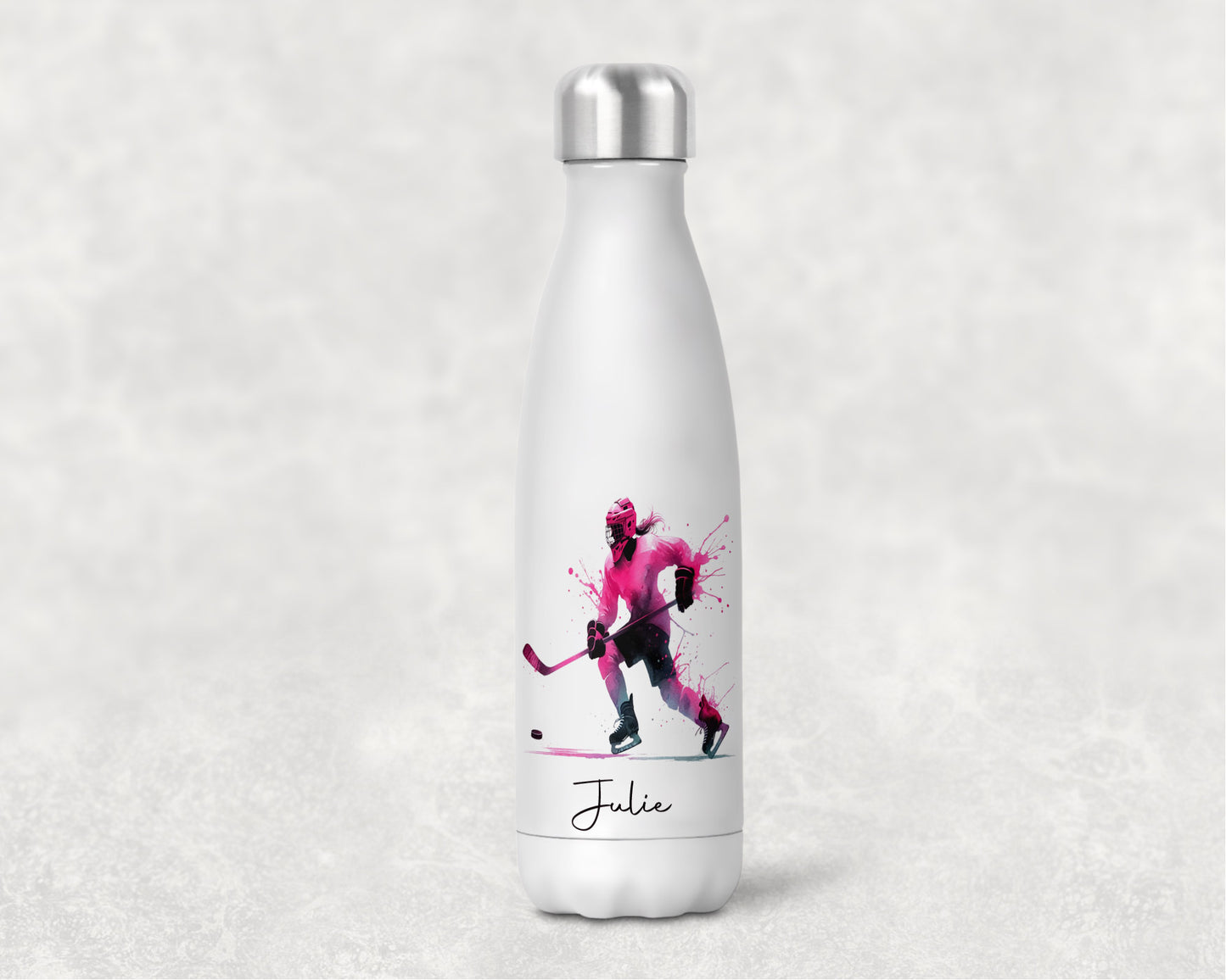 Female Ice Hockey Personalised Insulated Water bottle image 1