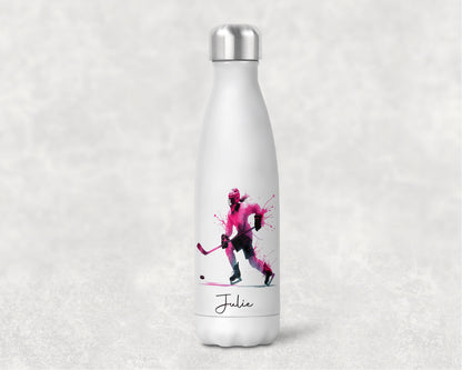 Female Ice Hockey Personalised Insulated Water bottle image 1