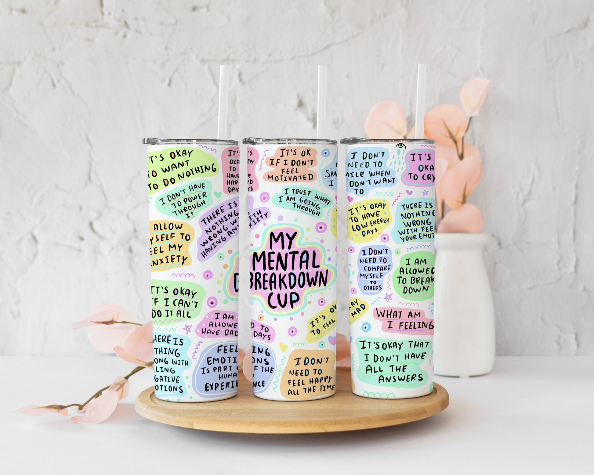 My Mental Breakdown 20oz Skinny Tumbler image 0