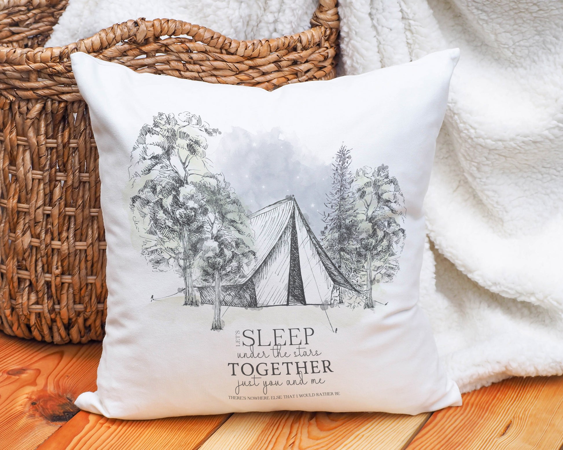 Lets sleep together under the star cushion image 0