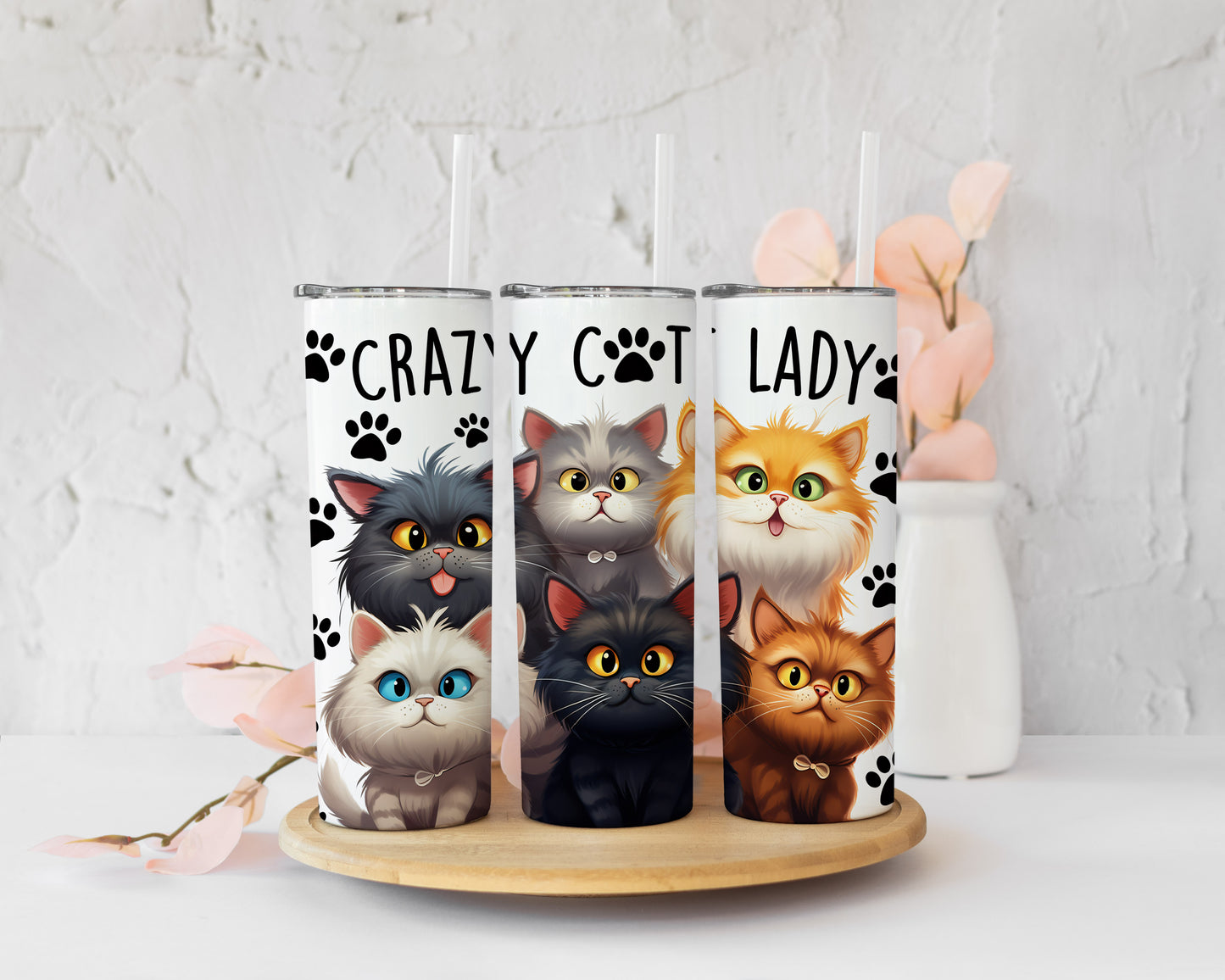 Crazy Cat Lady Insulated Skinny Tumbler image 0