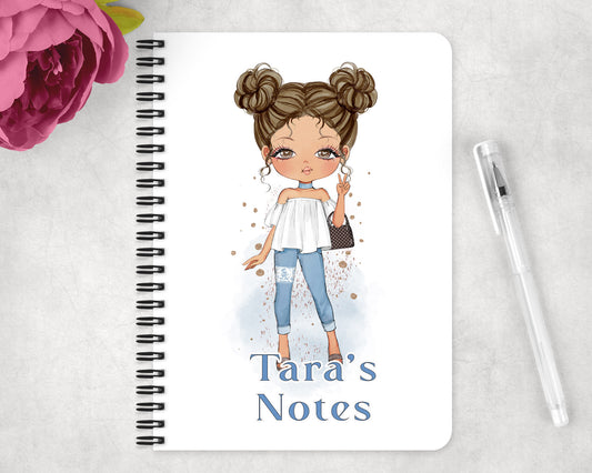 Personalised build your own character notebook image 0