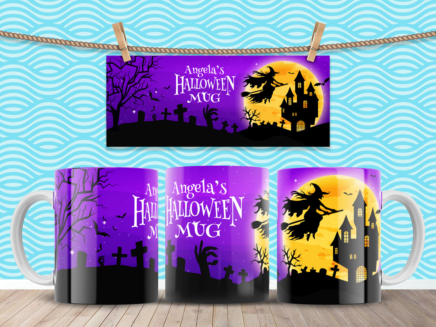 Personalised Witches Halloween Mug image 0