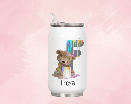Creative bear personalised drinking can image 0