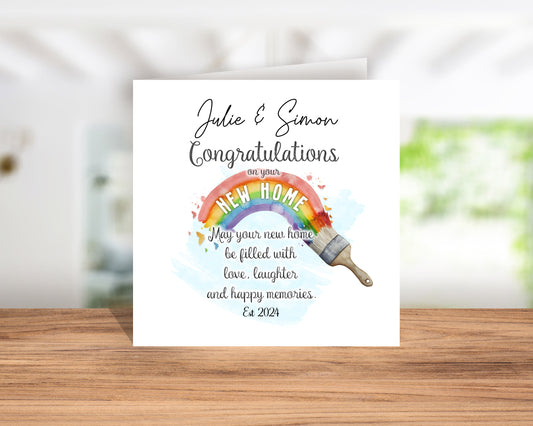 Congratulations on your new home personalised greetings card image 0