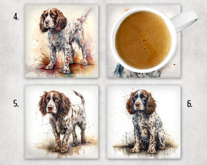 Springer Spaniel Glass Coaster 1 x coaster supplied 12 to choose from image 1
