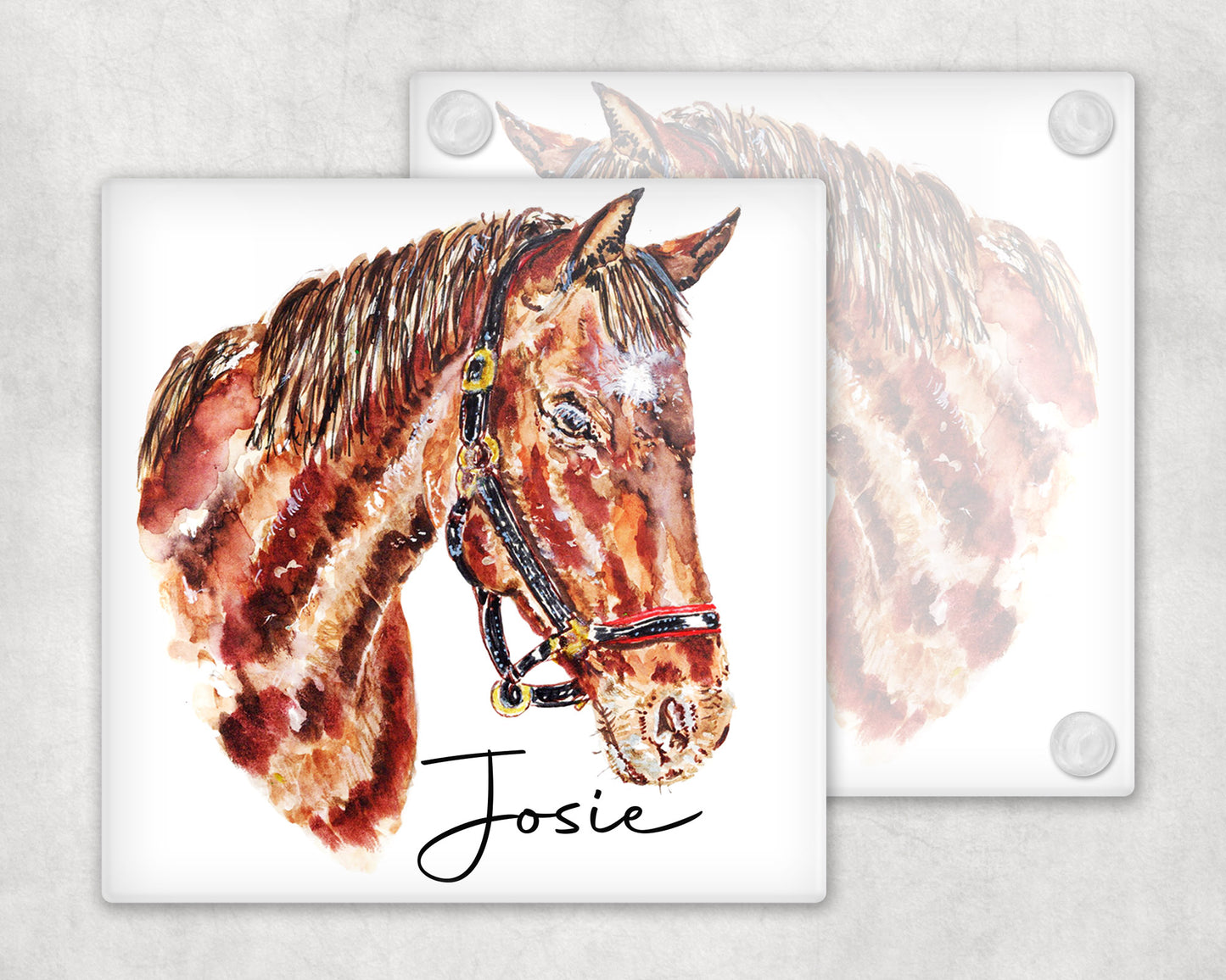 Natural Horse Glass Coaster image 0