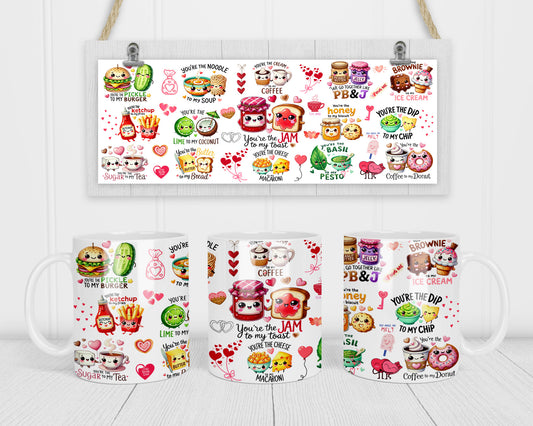 Food pun mug besties/ partners