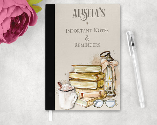 Important notes and reminders Coffee personalised Notebook
