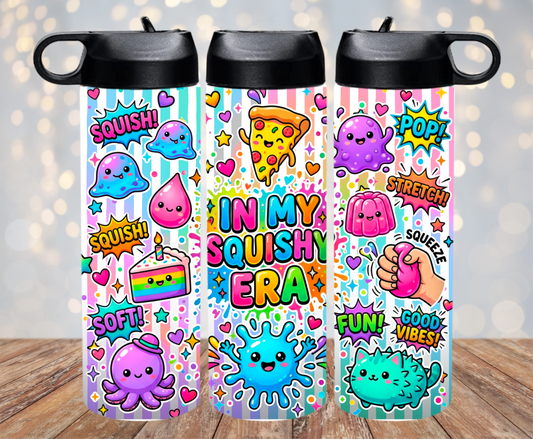 In my Squishy Era insulated water bottle