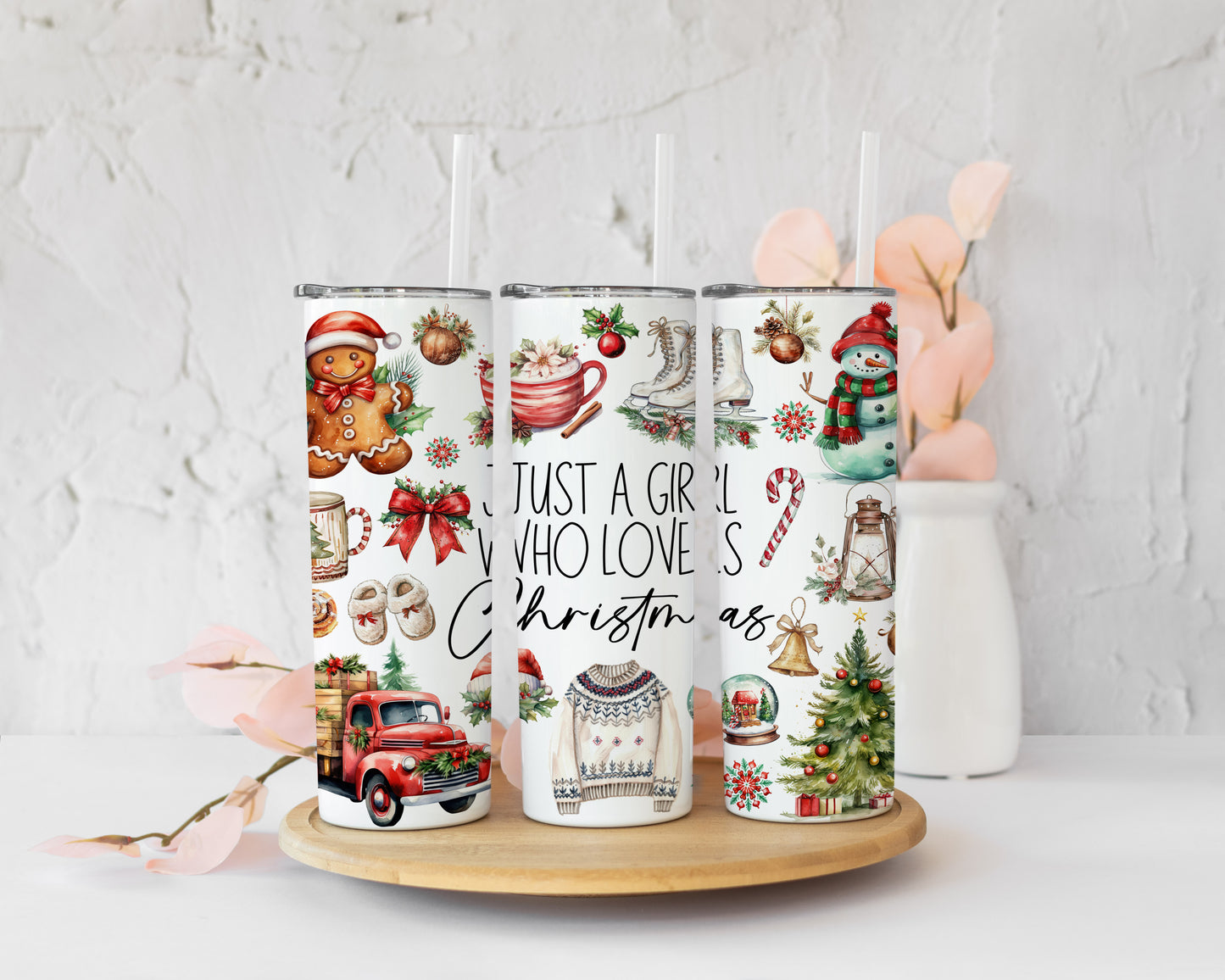 Just a girl who loves christmas tumbler