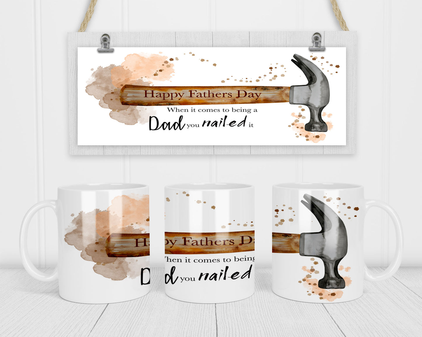 Happy Father's Day Nailed it Mug
