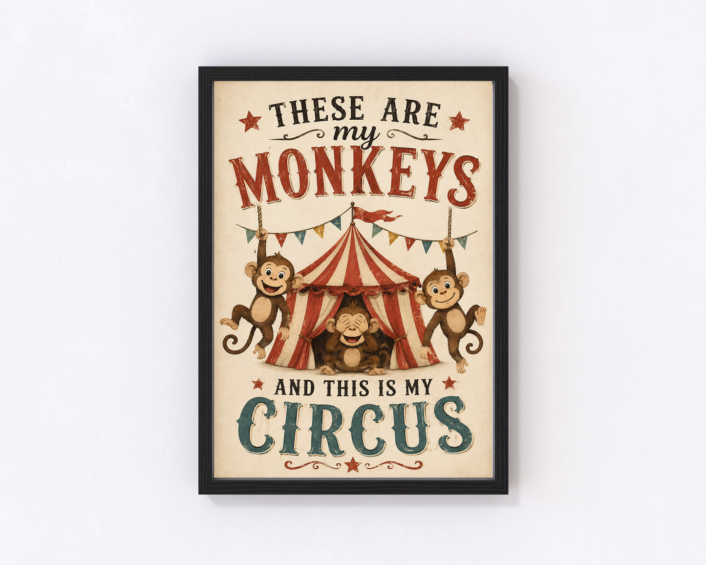 This is my circus print home decor wall art