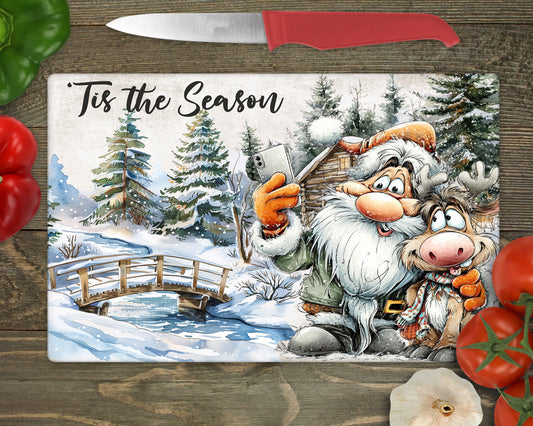 Tis The Season Christmas Worktop Saver Chopping board